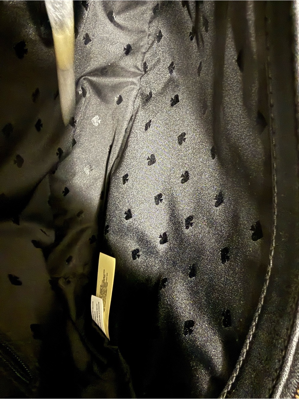 kate spade Black Quilted Tote with Gold Chain Handles - Picture 8 of 12